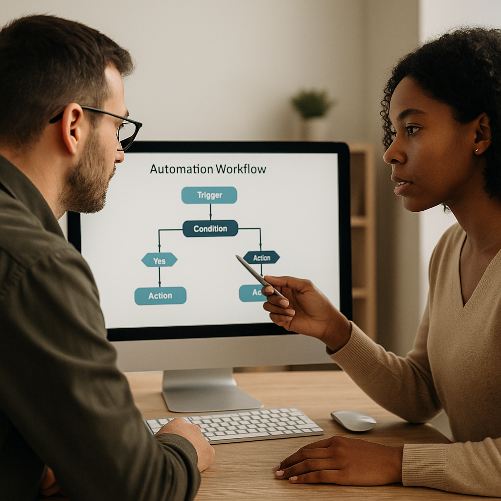 Time de marketing analisa fluxos de automação